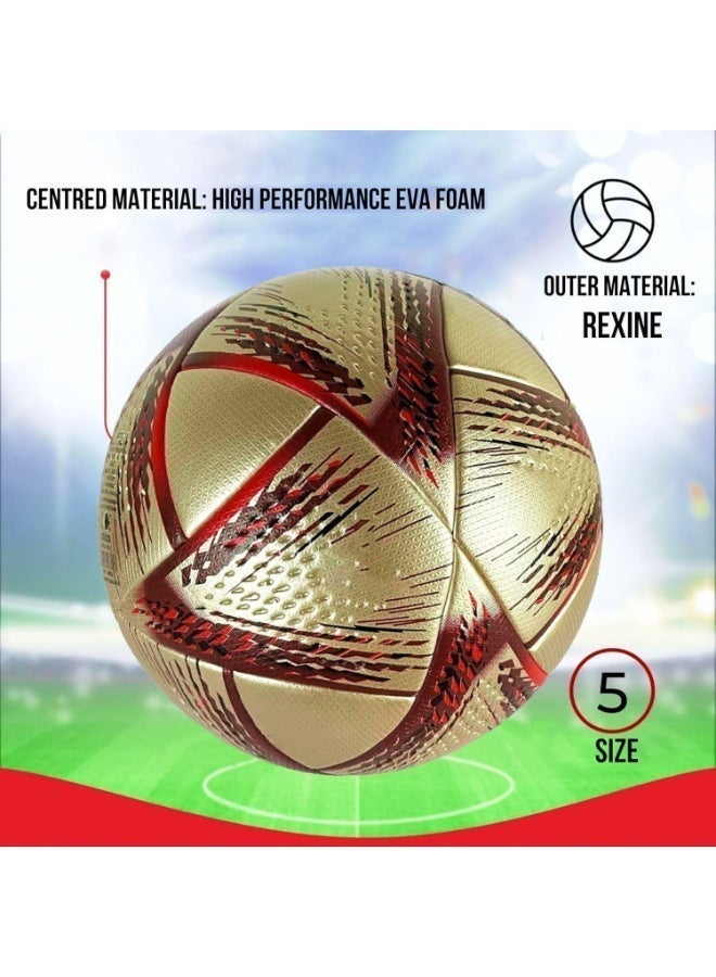 Luxly Football Soccer Ball Thermal Bonded Soccer Balls Size 5, Winded Bladder Football Quality, Durable for Adults, Youth Best for Clubs & Academies Perfect Match, Training, Recreational Play - Image 2